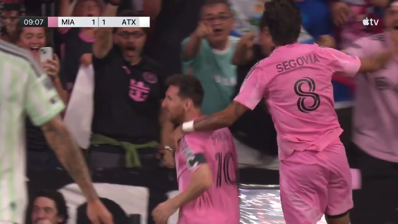 MESSI, MESSI, MESSI! ð Leo marque le premier but de l'Inter Miami dans son nouveau stade ð️ð¥¹