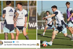 Messi partage un message alors qu'il s'entraîne avec l'Argentine AUJOURD'HUI