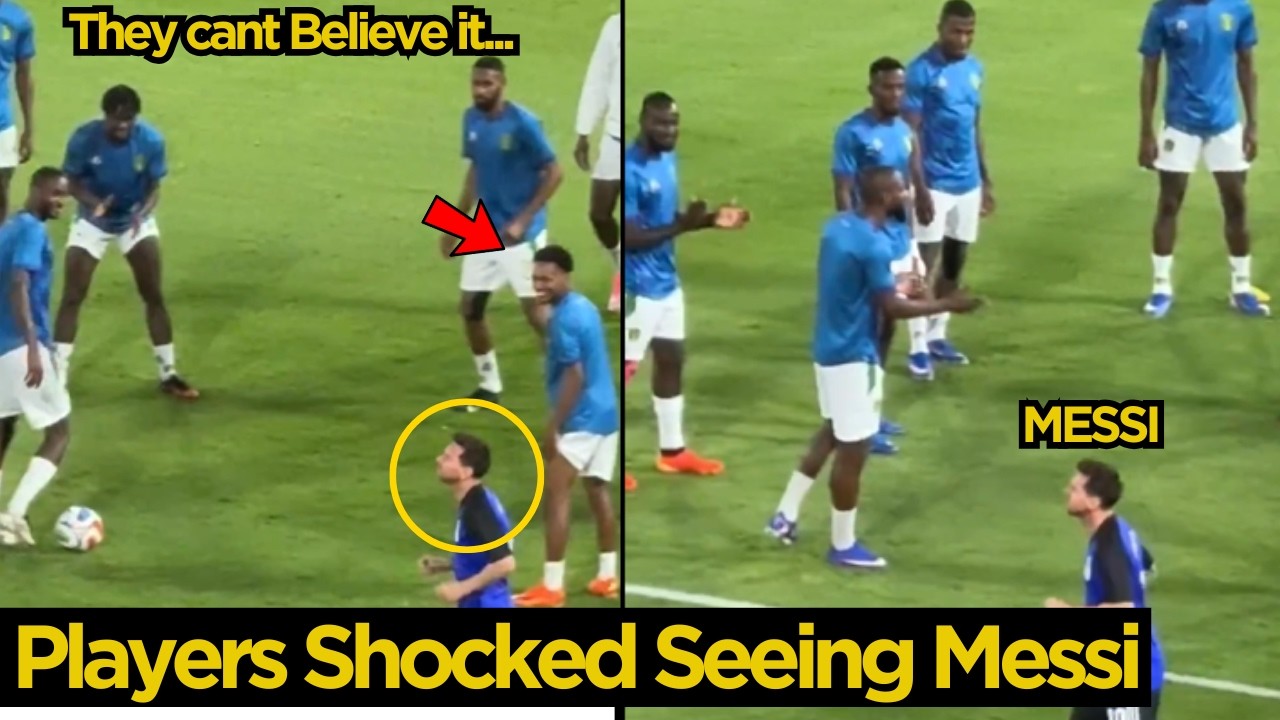 ð±Réactions folles des joueurs mauritaniens après avoir vu Lionel Messi pour la première fois | Actualités footballistiques
