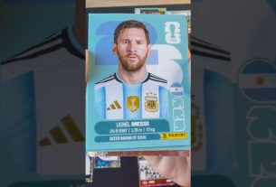 Brutal sobre del mundial de stickers sacamos a leo messi #panini #futbol #unboxing #argentina #messi