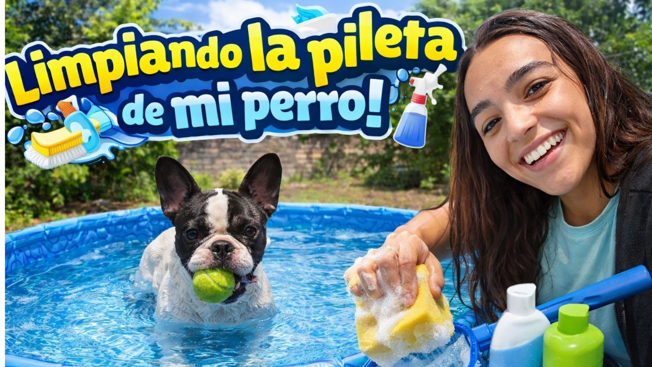 J'ai nettoyé la piscine de mon chien DUKO ANDRES IGNACIO LIONEL MESSI ð¶ð§¼| Plus d'Andrade