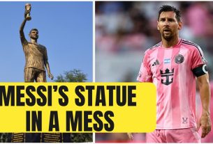 La statue de 70 pieds de haut de Leo Messi « se balance » à cause de vents violents, six mois seulement après son dévoilement
