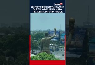 La statue de Lionel Messi de 70 pieds à Calcutta se balance sous des vents forts, suscite des problèmes de sécurité | N18S