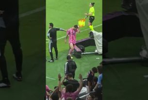 Leo Messi est sorti avec une gêne musculaire ð±#leomessi #messi #miami #mundial