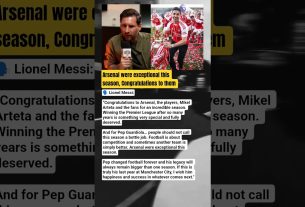 Lionel Messi congratulates Arsenal on winning the Premier League #shrots #arteta #arsenal #messi