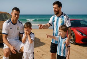Quelque chose s'est passé entre Ronaldo et Messi sur la plage et cela a surpris tout le monde #cr7