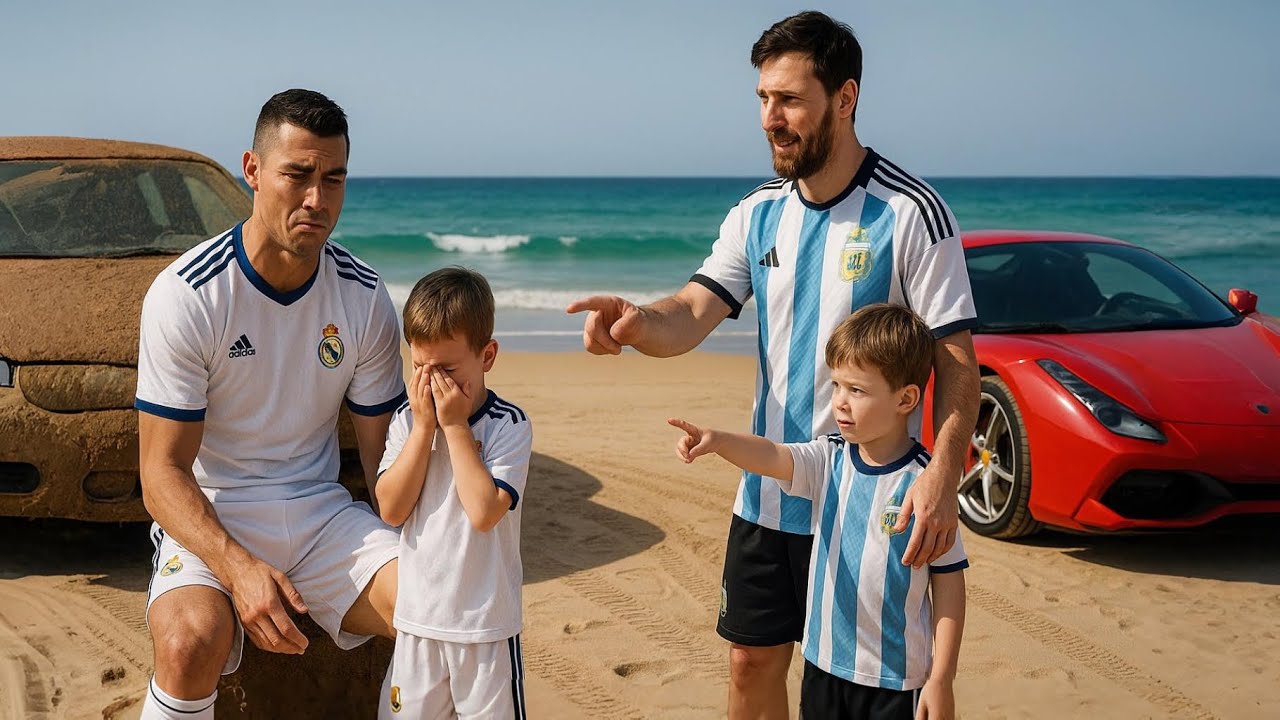 Quelque chose s'est passé entre Ronaldo et Messi sur la plage et cela a surpris tout le monde #cr7