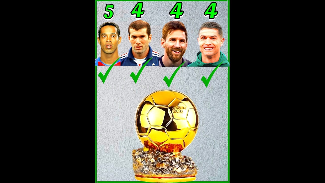 Ronaldinho ð§ð· VS Zinedine Zidane ð«ð· VS Lionel Messi ð¦ð· VS Cristiano Ronaldo ðµð¹ Comparaison des trophées