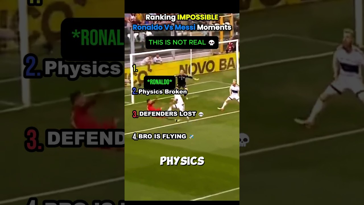 Top 5 des moments IMPOSSIBLES Cristiano Ronaldo contre Lionel Messi ð± (Bataille de buts GOAT !) #Shorts