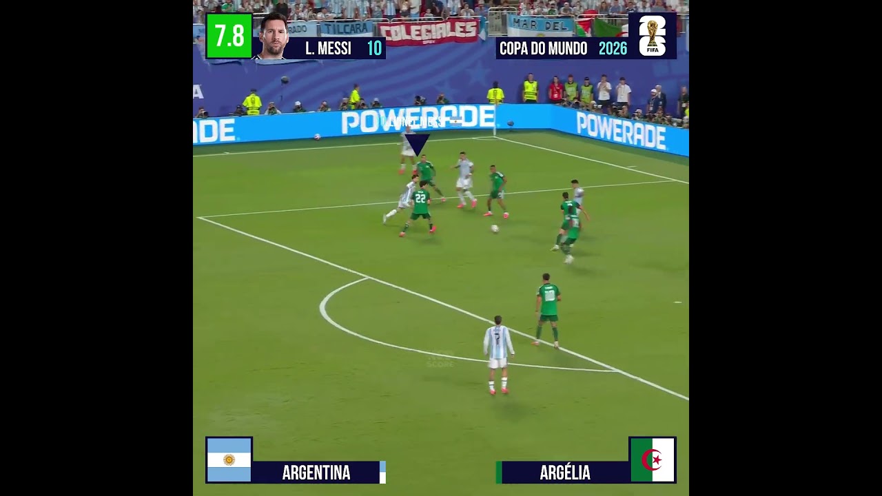 AVALIANDO LIONEL MESSI VS ARGÉLIA - COPA DO MUNDO 2026 #messi #argentina #argelia #nzoscore