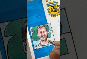 Dessin Leo Messi de l'équipe d'Argentine ð¦ð· à qui le tour ? #messi #fifaworldcup #art #shorts