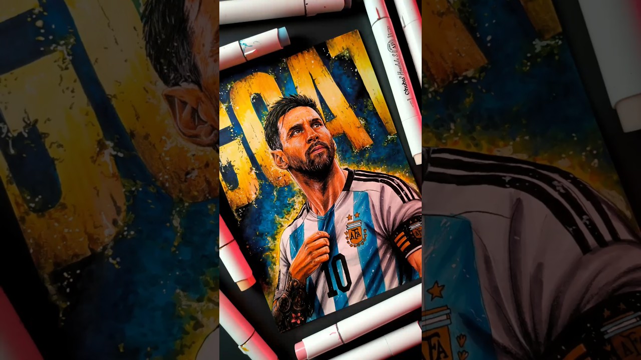 Dessin réaliste de Lionel Messi ð⚽ | CHÈVRE sur Papier #shorts #lionelmessi #dessin