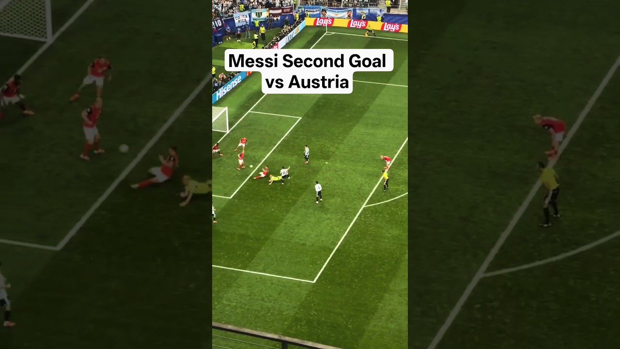 Leo Messi deuxième but contre l'Autriche et en fait le 18e #messi #argentina #austria #fifaworldcup2026