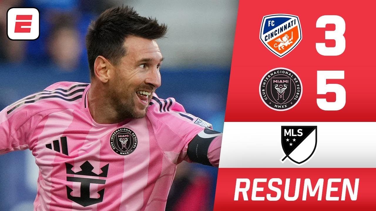 MESSI A FAIT SA MAGIE : HAT-TRICK et a mené un retour ÉPIQUE. L'INTER MIAMI a gagné 5-3 contre le FC CINCINNATI | MLS