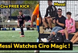 Messi stunned by Ciro brilliant curled FREE KICK for Inter Miami academy