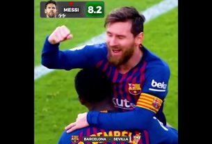 Performance de Leo Messi Masterclass lors du match de football Barcelone vs Séville 2019