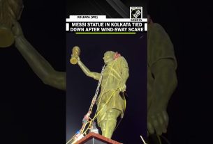 REGARDER: La statue de Lionel Messi sur la route VIP de Calcutta immobilisée après s'être plainte du fait qu'elle se balançait sous le vent