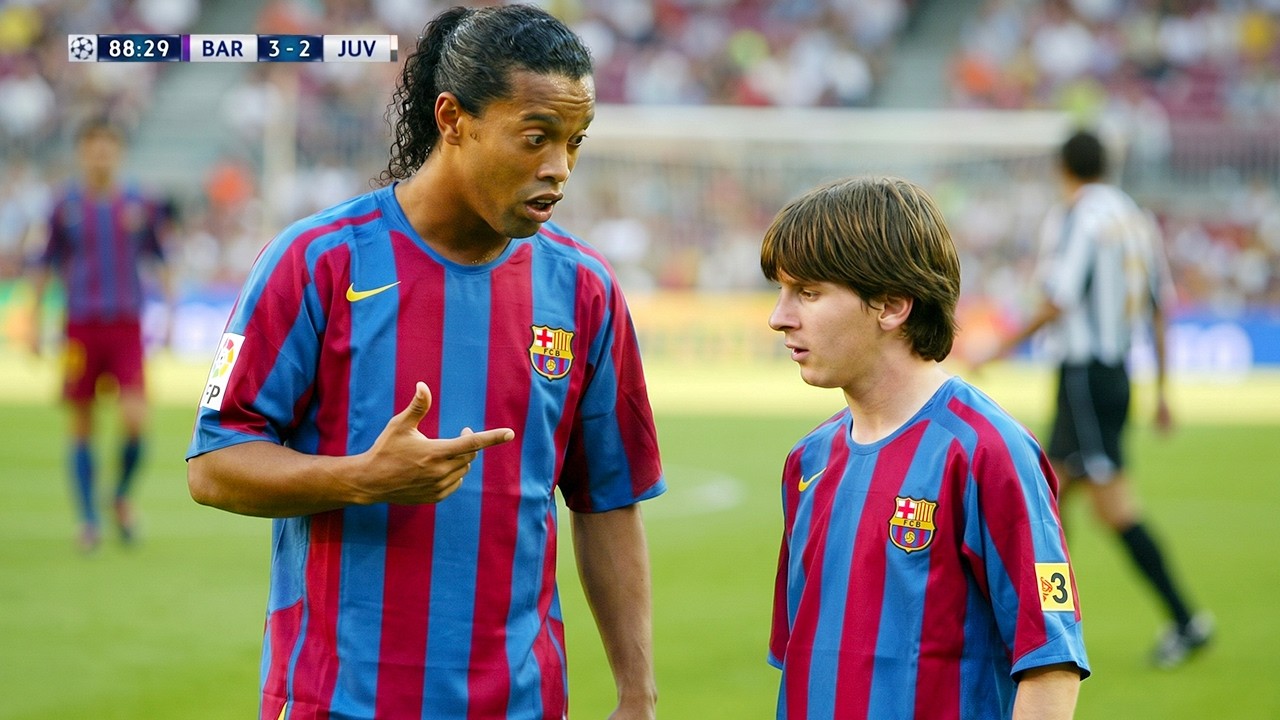 Ronaldinho n'oubliera jamais la performance de Lionel Messi, 17 ans, dans ce match