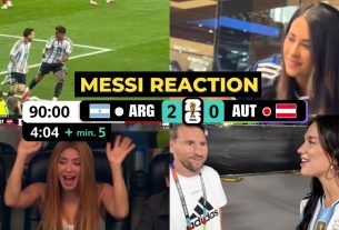 Antonela, Shakira, Dua Lipa RÉACTION ÉMOTIONNELLE aux 2 buts de Messi contre l'Autriche