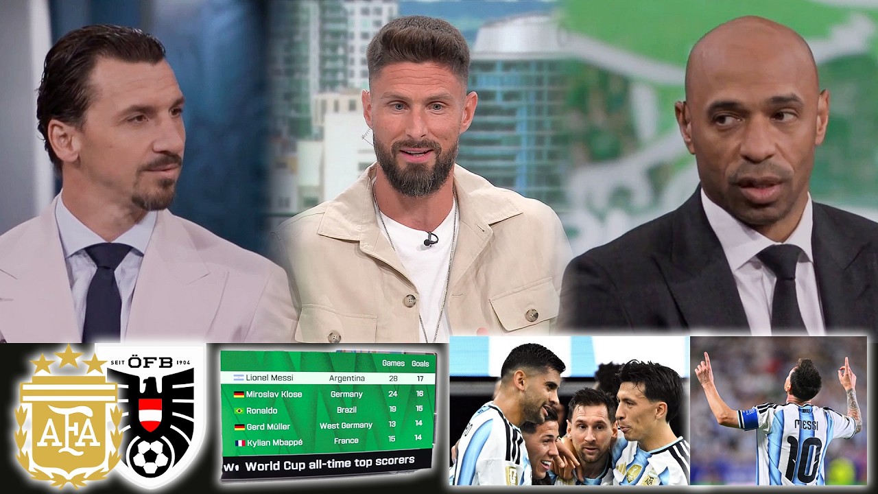 Argentina vs Austria 2-0 Henry & Zlatan Go Crazy on Messi makes Record | 