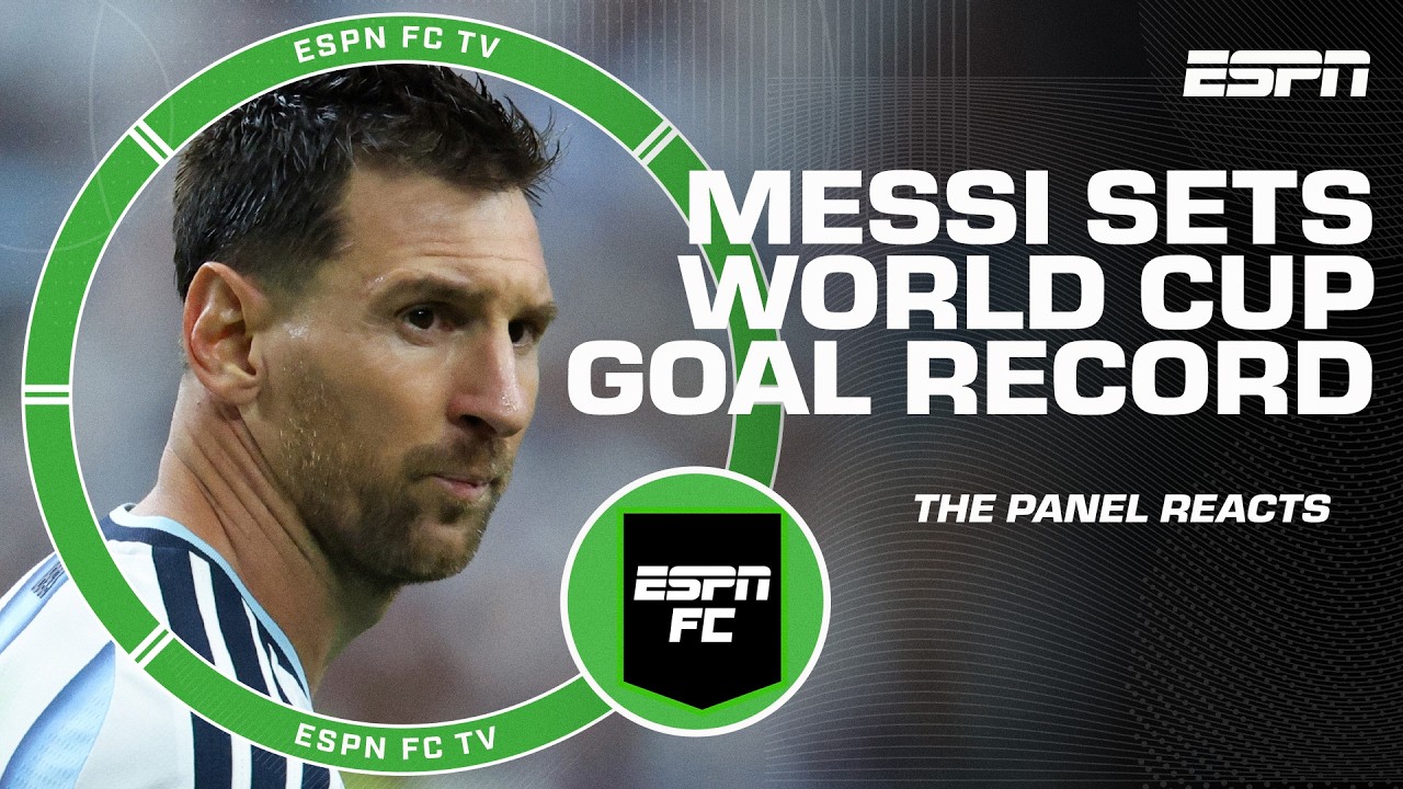 «CET HOMME EST UN GÉNIE!» – Fjortoft félicite Lionel Messi après avoir établi le record de buts en Coupe du monde | EPSN FC