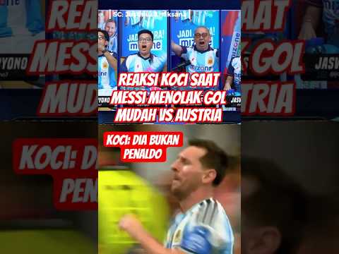 La réaction de Kockey lorsque Messi rejette un but facile ð¥