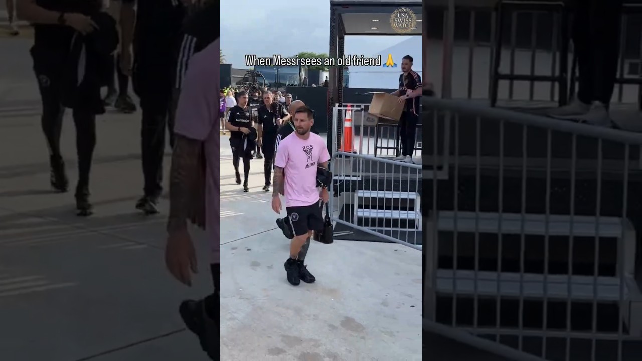 Lionel Messi aperçu en train de rencontrer un vieil ami portant une Patek Philippe à 150 000 $ #messi #shorts