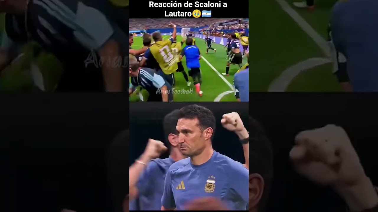 Reacción de Scaloni a Lautaro ð¥¹ð¦ð· #leomessi #football #messi