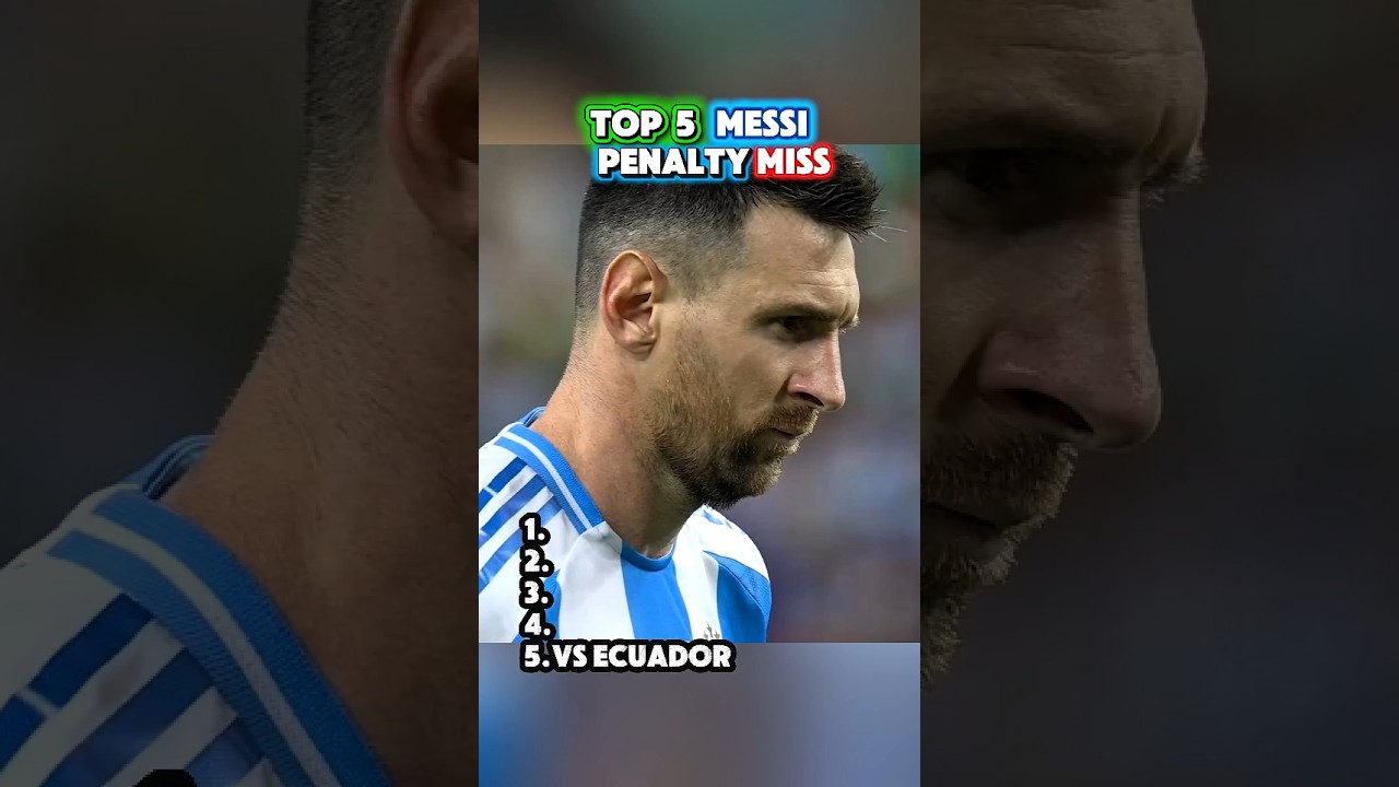 Top 5 des penaltys manqués choquants de Lionel Messi ð Moments de football choquants