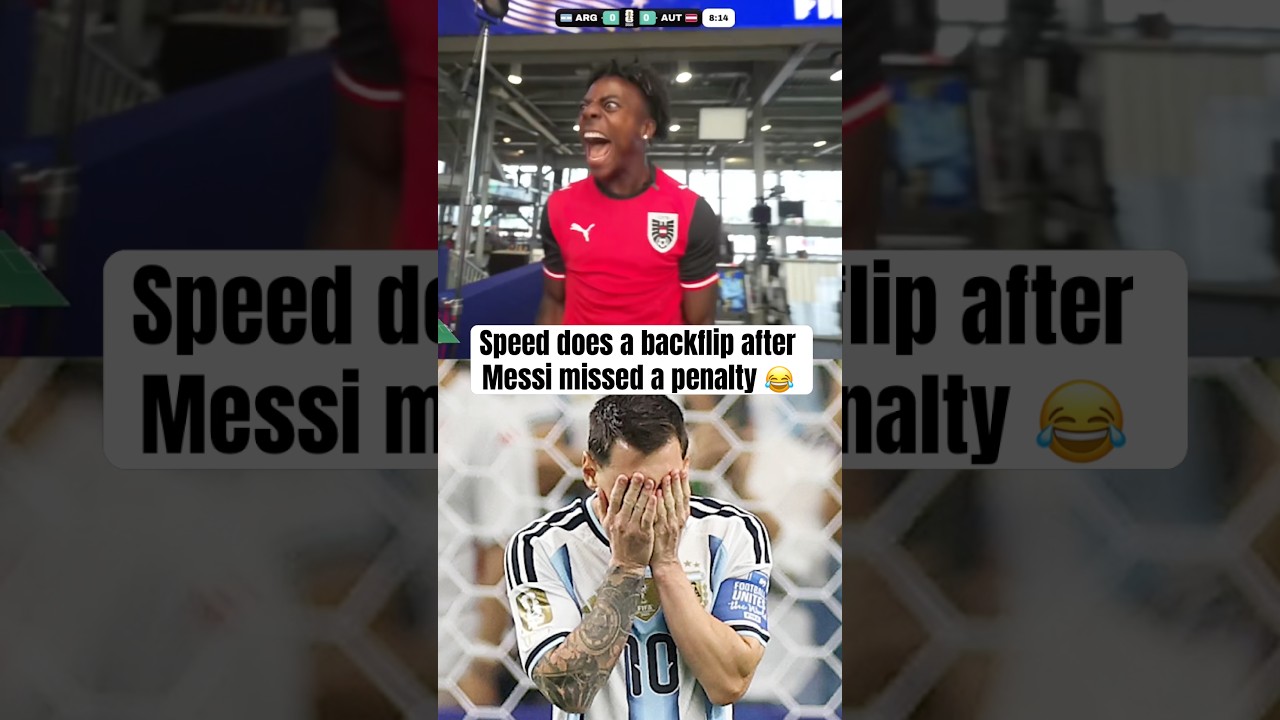 Vitesse sur la montre de haine de Messi contre l'Autriche ð (via @IShowSpeed)