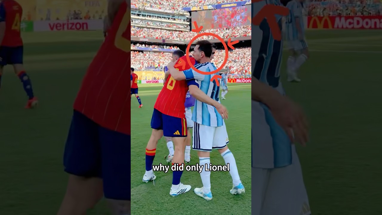 Why did only Lionel Messi hug the Spanish players?The reason behind it is heartbreaking#lionelmessi
